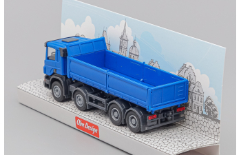 SCANIA P 8х4 самосвал с стальными бортами, синий