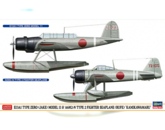 Сборная модель Aichi E13A1 Type Zero (Jake) Model 11/Nakajima A6M2-N Type 2 Fighter Seaplane