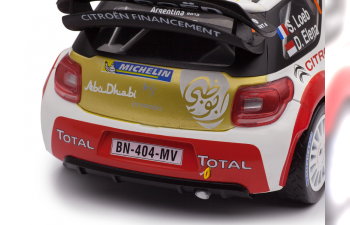 CITROËN DS3 WRC S.Loeb / D.Elena #1 белый с красным и золотистым