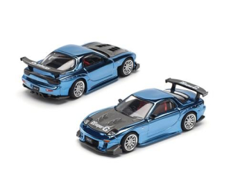 MAZDA RX7 Re-Amemiya Widebody, blue chrome