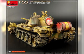 Сборная модель Танк Т-55А чехословацкого производства с КМТ-5М
