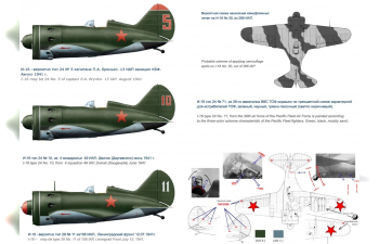 Декаль Советский истребитель И-16 Тип 24 / 29 Часть 3