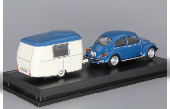 VOLKSWAGEN Beetle 1200 с прицепом-дачей Eriba Puck Camping (1972), blue