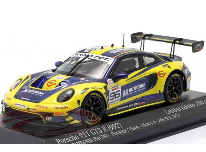 PORSCHE 911 (992) GT3 R №96 24h Spa Laurin Heinrich, Dennis Olsen, Thomas Preining (2023)