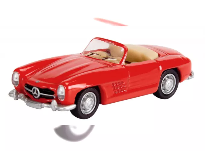 MERCEDES-BENZ 300 SL , red/beige