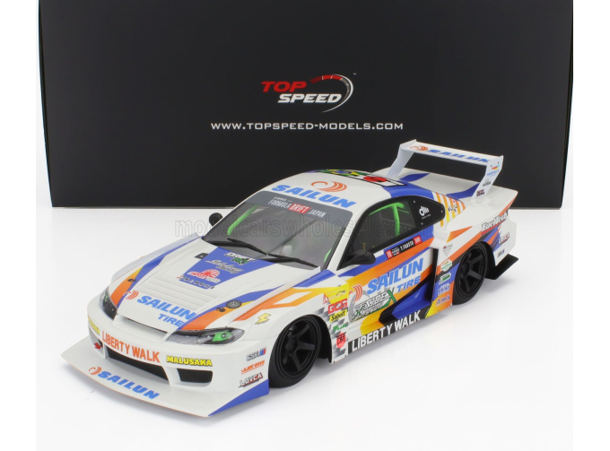 NISSAN Silvia (s15) Lb Super Silhouette №555 Formula Drift Japan (2023), White Blue Yellow