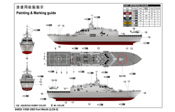 Сборная модель Корабль LCS-3 USS Fort Worth