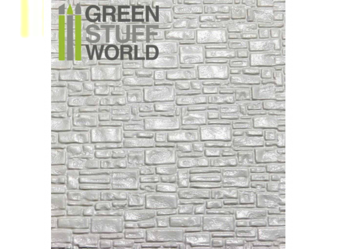 Пластиковый лист с текстурой гладкая каменная стена А4 1 мм / ABS Plasticard - SMOOTH ROCK WALL Textured Sheet - A4