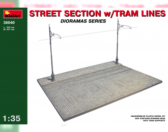 Наборы для диорам STREET SECTION w/TRAM LINES