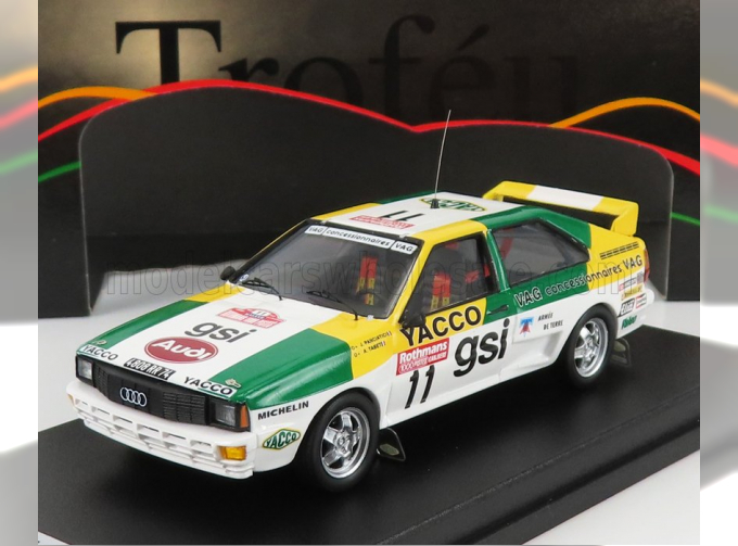 AUDI Quattro №11 Rally 1000 Pistes (1983) J.Panciatici - A.Tabet, White Green Yellow