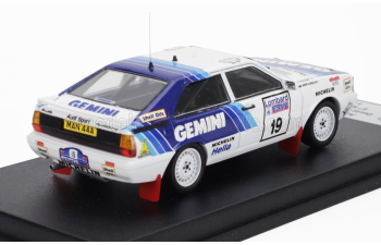 AUDI Quattro Coupe №19 Rally Rac Lombard (1987) David Llewellin - Phil Short, White Blue