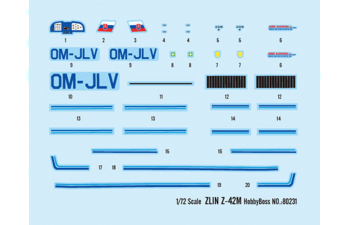 Сборная модель Самолет ZLIN Z-42M