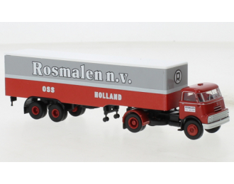 DAF DO 2000 box-wagon-SZ, Rosmalen (1957), red/silver