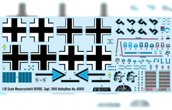 Сборная модель Messerschmitt Bf109E, Sept, 1940