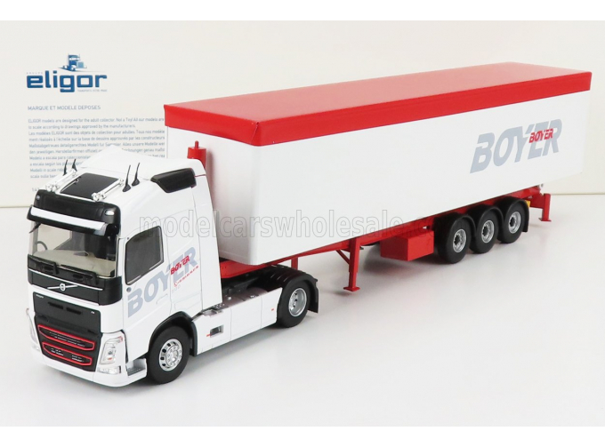 VOLVO FH4 500 TRUCK CASSONE RIBALTABILE BOYER TRANSPORTS 2016, WHITE RED