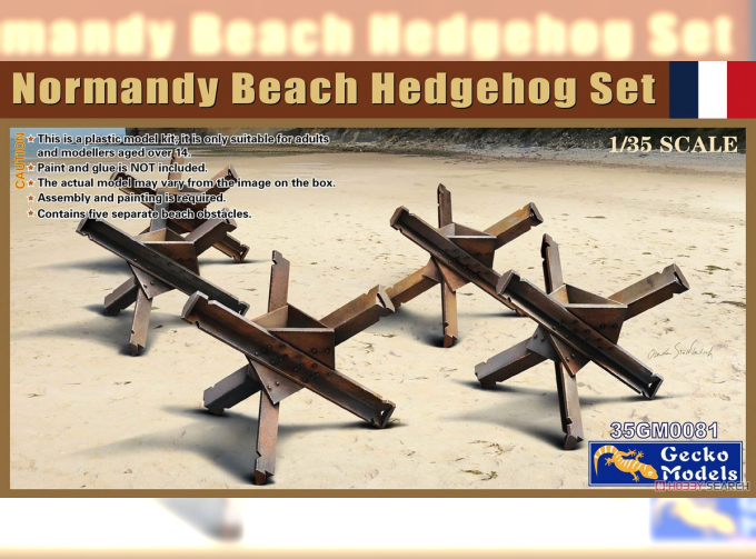 Сборная модель противотанковые ежи в Нормандии / Normandy Beach Hedgehog Set