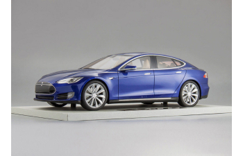 Tesla Model S 2012 (blue)