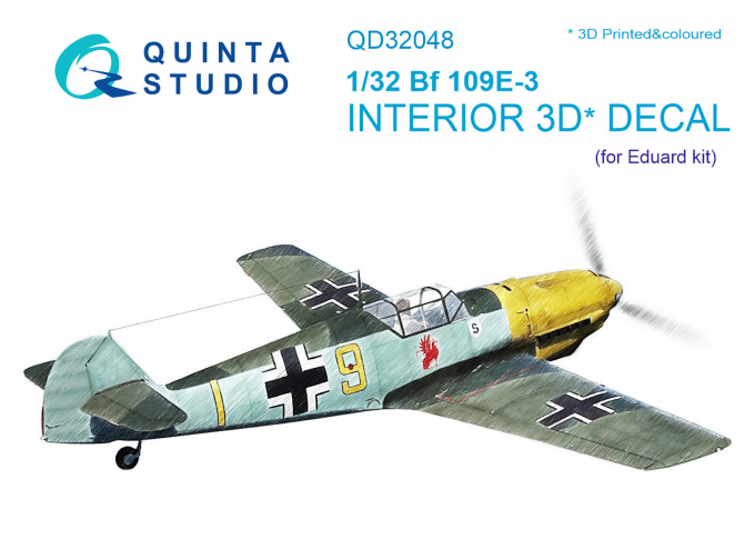 3D Декаль интерьера кабины Bf 109E-3 (для модели Eduard)