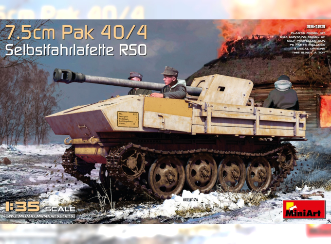 Сборная модель Pak 40/4 Selbstfahrlafette Rso Military