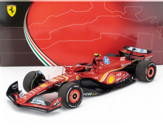 FERRARI F1 Sf-24 Team Scuderia Ferrari №55 3rd Monaco Gp (2024) Carlos Sainz - Polifoam Packaging, Red Black