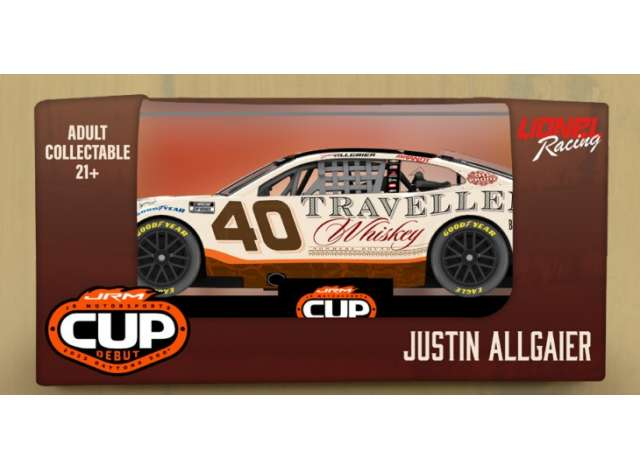 Chevrolet #40 Justin Allgaier *40 TravellerWhiskey*, white/brown