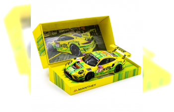 PORSCHE 911 991-2 Gt3 R Team Manthey Racing №1 24h Nurburgring (2022) Kevin Estre - Michael Christensen - Laurens Vanthoor - Frederis Makowiecki - Special Box, Yellow Green