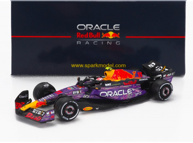 RED BULL F1 Rb19 Team Oracle Red Bull Racing №11 3rd Las Vegas Usa Gp (2023) Sergio Perez, Purple Yellow Red