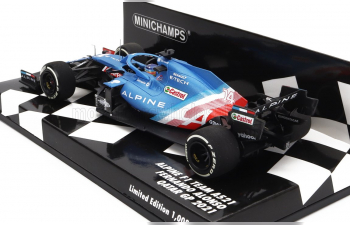 RENAULT F1 A521 Renault E-tech 20b Team Alpine №14 3rd Qatar Gp (2021) Fernando Alonso, Blue Met Red White