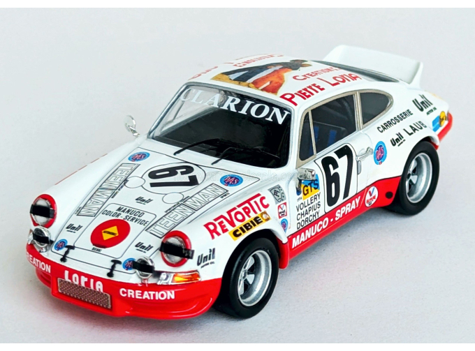 PORSCHE 911 Carrera Rsr №67 24h Le Mans (1974) William Vollery - Eric Vollery - Roger Dorchy, White Green