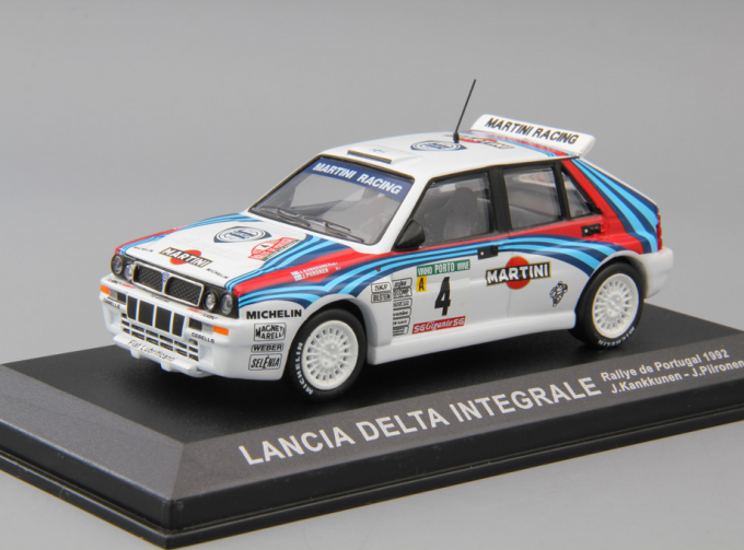 LANCIA Delta Integrale Rallyde Portugal 1992 J.Kankkunen - J. Piironen #4, white