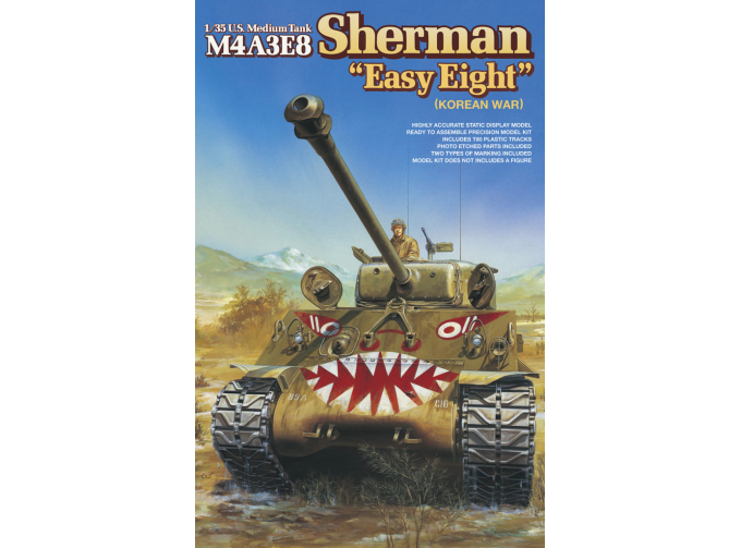 Сборная модель M4A3E8 Sherman "Easy Eight" U.S. Medium Tank (Korean War)