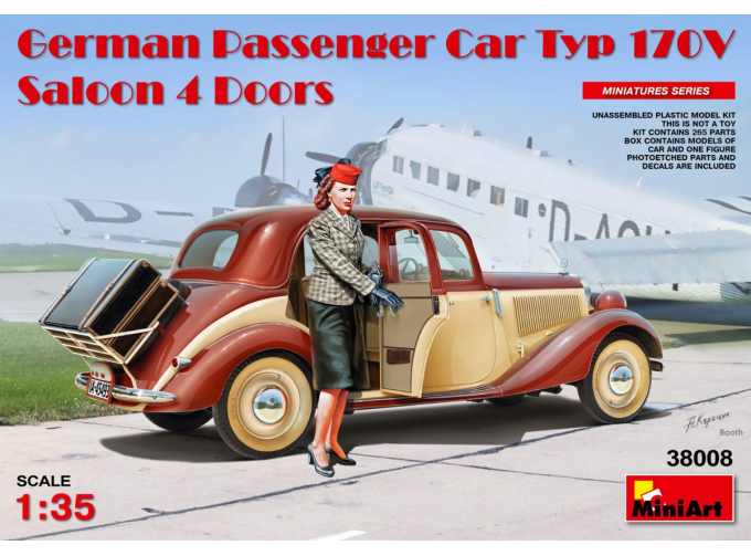 Сборная модель Автомобиль GERMAN PASSENGER CAR TYP 170V SALOON 4 DOORS