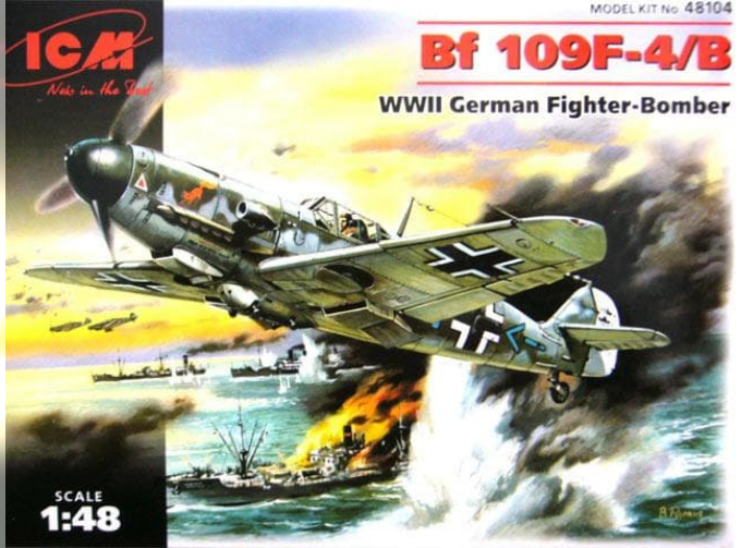 Сборная модель Bf 109 F-4/B, немецкий истребитель Второй Мировой войны