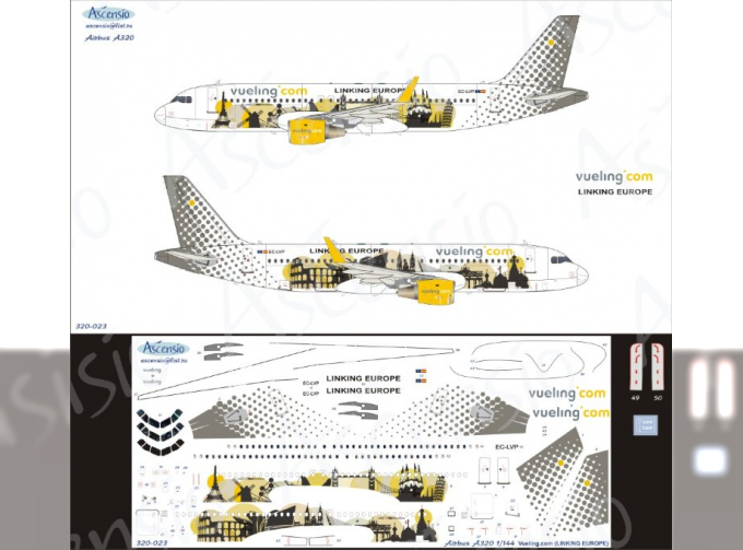 Декаль на самолёт A320 (Vuiling (Linking Europa))