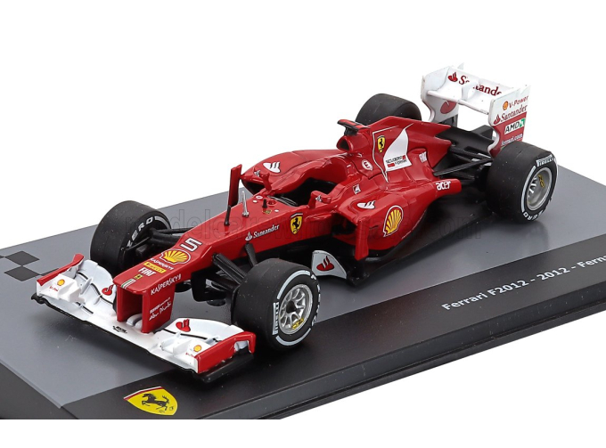 FERRARI F1 F2012 №5 Season (2012) Fernando Alonso - Con Vetrina - With Showcase, Red