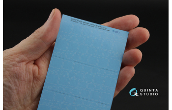 Декаль Клепочные ряды: прямоугольники и овалы (размер клепки 0. 10 mm, интервал 0.4 mm, масштаб ), белые