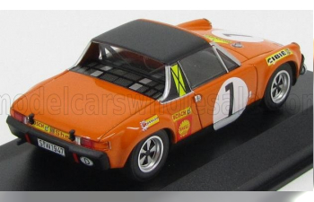 PORSCHE 914/6 №1 Winner Marathon De La Route (1970) Larousse - Haldi - Dr.marko, Orange Black