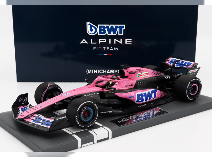 ALPINE F1 A523 Team Bwt Alpine №31 Season (2023) Esteban Ocon, Blue Pink