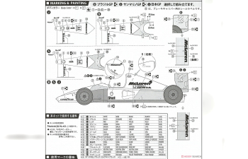 Сборная модель McLaren Honda MP4/6 Japanese GP/San Marino GP/Brazilian GP