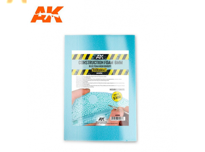 CONSTRUCTION FOAM 6MM - BLUE FOAM 195 x