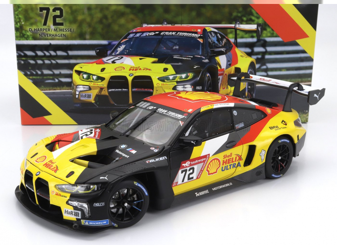 BMW 4-series M4 Gt3 Team Bmw Junior №72 24h Nurburgring (2023) Dan Harper - Max Hesse - Neil Verhagen, Black Yellow Red