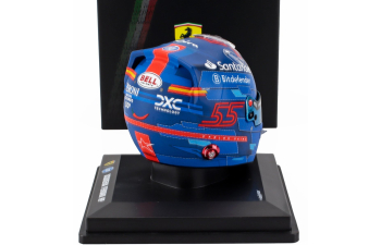 BELL HELMET Casco Helmet F1 Carlos Sainz Team Ferrari Hp №55 Miami Gp (2024), Blue Red