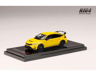 HONDA Civic Type R (FL5), Racing Black Package (2025), yellow-customized color version