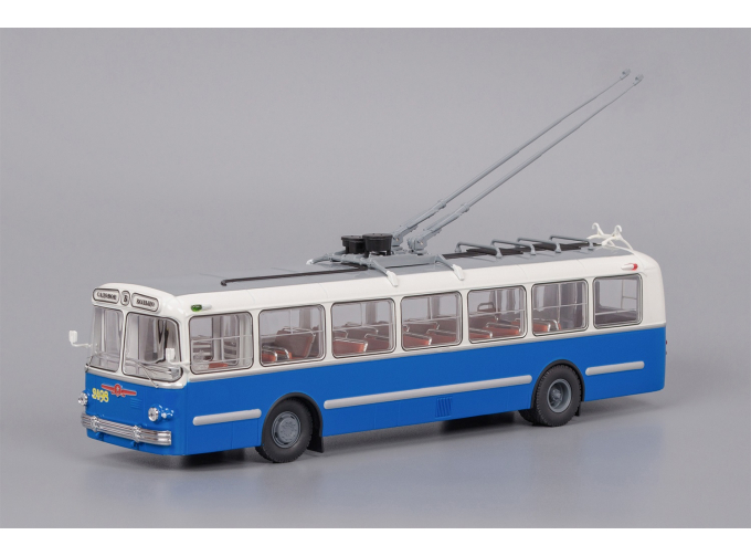 ЗИУ 5 троллейбус, бело-синий