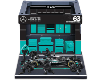 MERCEDES-BENZ Petrons F1 W16 #63 George Russell, Pit Pass Set  (2025)