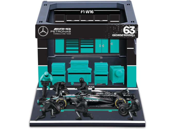 MERCEDES-BENZ Petrons F1 W16 #63 George Russell, Pit Pass Set  (2025)