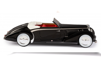 DELAGE D6-70 cabriolet top down (1939) , black