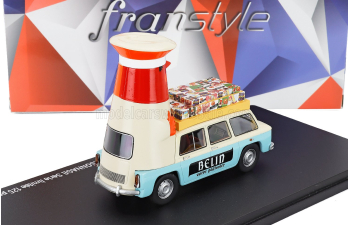 RENAULT R8 Belin Tdf Petit Personnage (1965), Ivory Light Blue