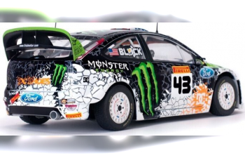 FORD Focus Rs Wrc06 Monster №43 Rally St. Petersburg Russian (2012) Ken Block, Black White Green