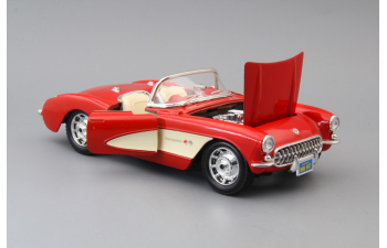 CHEVROLET Corvette (1957), red / beige